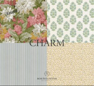 קולקציית CHARM מבית Borastapeter מציעה טפטים בעיצוב שוודי-נורדי, עם דוגמאות רכות, צבעים רגועים ותחושה טבעית ונינוחה.