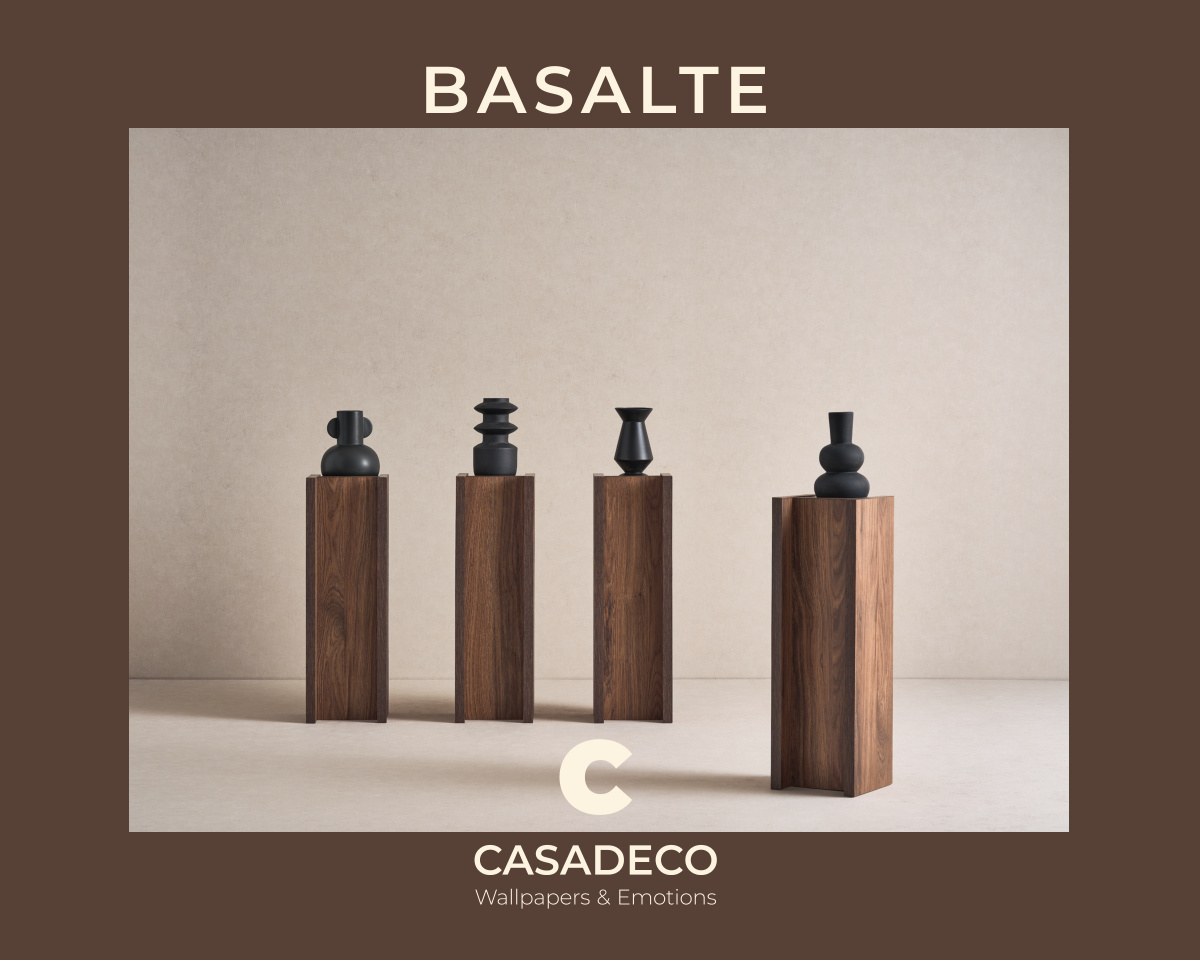 Casadeco Basalte - טפטים במראה בטון ואבן